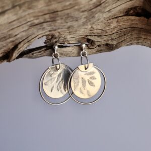 Boucles Hybrides Thallo, boucles d’oreilles en argent fait main par Maryjou