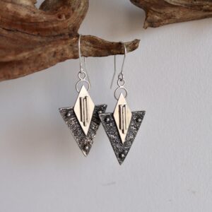 Boucles inka, boucles d’oreilles en argent fait main par Maryjou