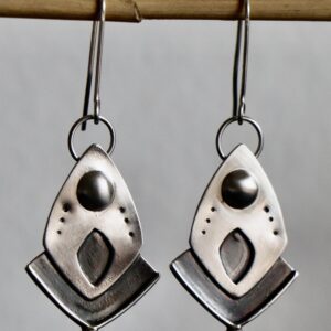 Boucles kuma, boucles d’oreilles en argent fait main par Maryjou