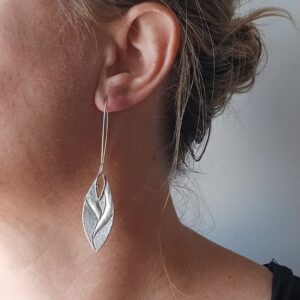 Boucles Liora, boucles d’oreilles en argent fait main par Maryjou