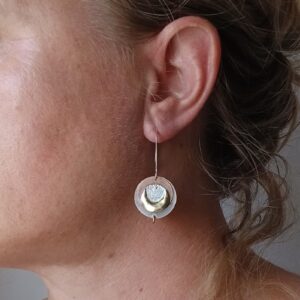 Boucles Lunéis, boucles d’oreilles en argent fait main par Maryjou