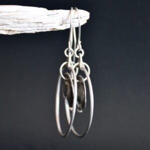 Boucles Lunja, boucles d’oreilles en argent fait main par Maryjou