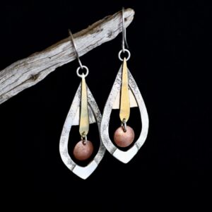 Boucles Naïor, boucles d’oreilles en argent fait main par Maryjou