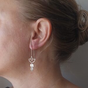 Boucles Naya, boucles d’oreilles en argent fait main par Maryjou