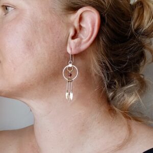 Boucles Silaya, boucles d’oreilles en argent fait main par Maryjou