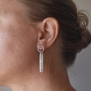 Boucles Sorya, boucles d’oreilles en argent fait main par Maryjou