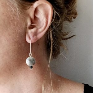 Boucles Soucoupes, boucles d’oreilles en argent fait main par Maryjou