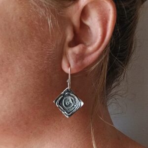 Boucles Spyrales, boucles d’oreilles en argent fait main par Maryjou
