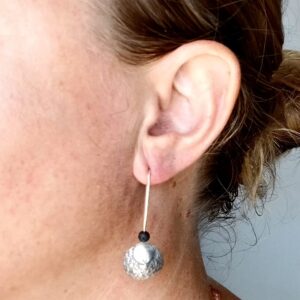 Boucles Tellura, boucles d’oreilles en argent fait main par Maryjou