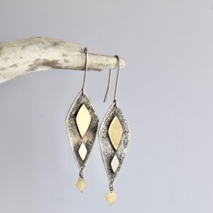 Boucles Tika, boucles d’oreilles en argent fait main par Maryjou