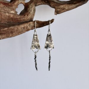 Boucles Zéphyr, boucles d’oreilles en argent fait main par Maryjou