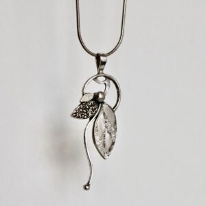 Pendentif feuillée, pendentif en argent fait main par Maryjou
