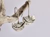 Boucles ponctuation, boucles d’oreilles en argent fait main par Maryjou