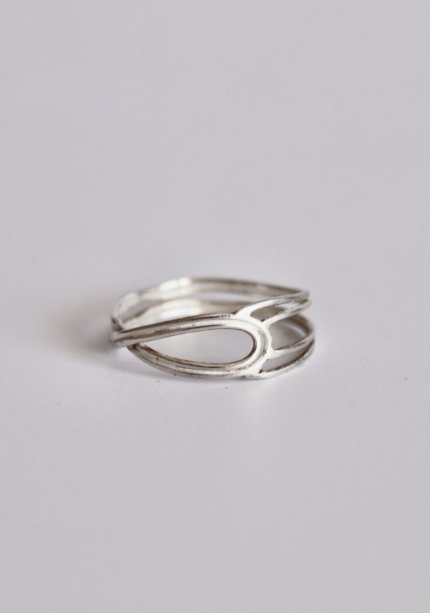 Bague boucle, bague en argent fait main par Maryjou