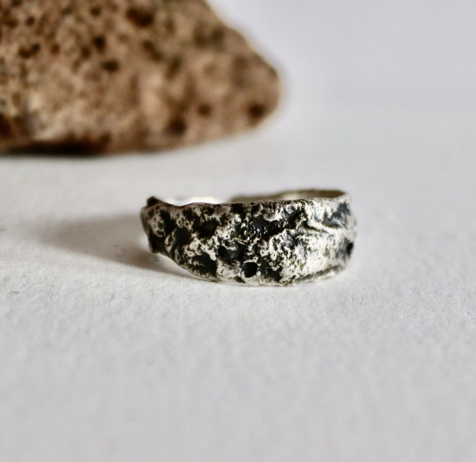 Bague meteor, bague en argent fait main par Maryjou