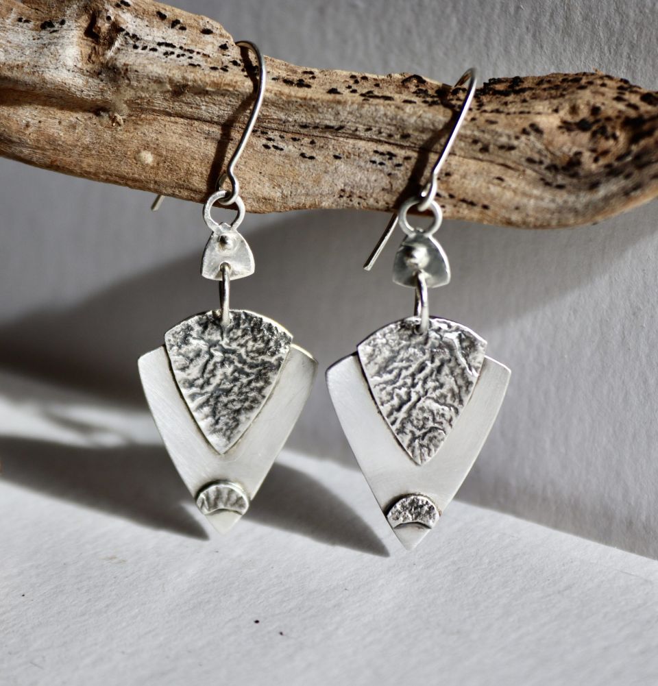Boucles amazones, boucles d’oreilles en argent fait main par Maryjou — vue 2
