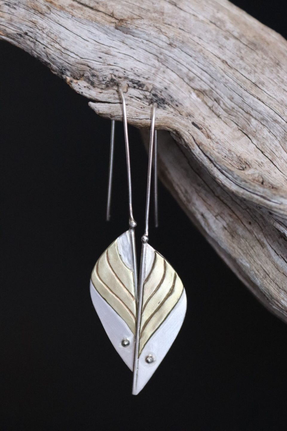 Boucles Sevelis, boucles d’oreilles en argent fait main par Maryjou — vue 5