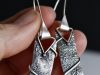 Boucles traverse 8 Boucles traverse, boucles d’oreilles en argent fait main par Maryjou — vue 3