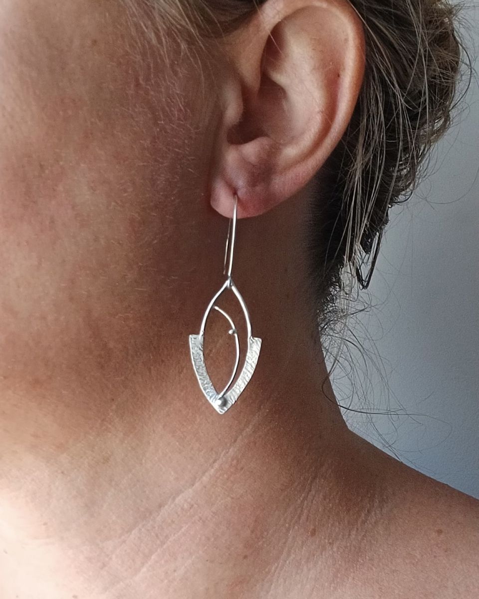 Boucles vela, boucles d’oreilles en argent fait main par Maryjou
