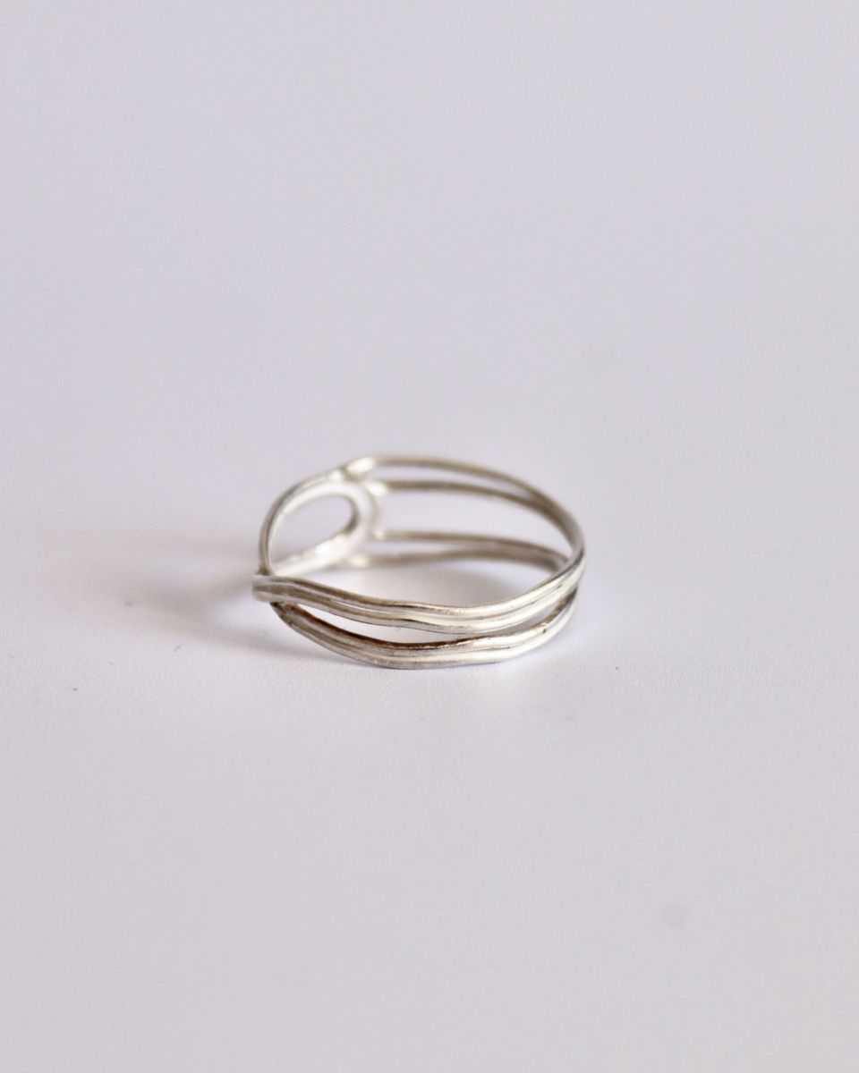 Bague boucle 4 Bague boucle, bague en argent fait main par Maryjou — vue 4