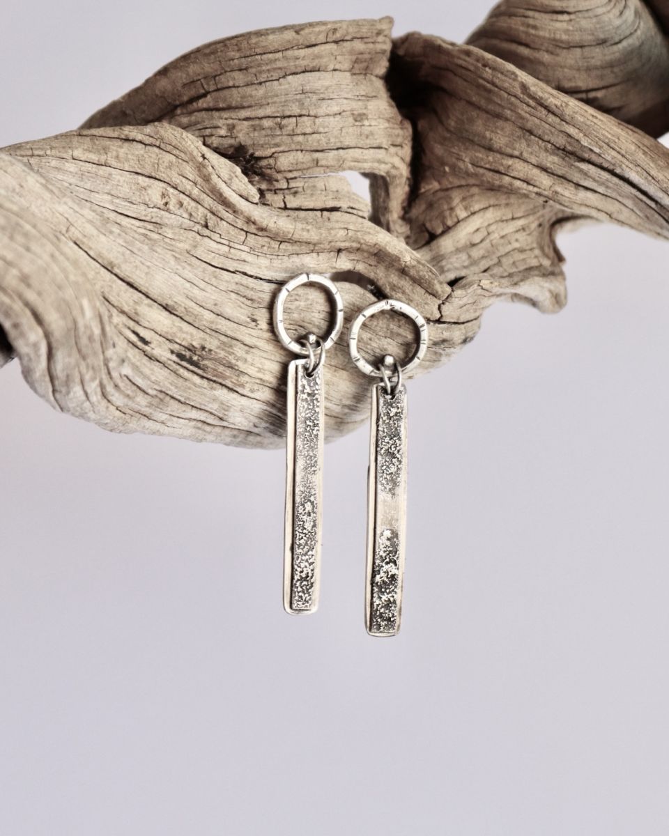 Boucles Sorya, boucles d’oreilles en argent fait main par Maryjou — vue 2