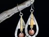 Boucles Naïor, boucles d’oreilles en argent fait main par Maryjou — vue 2