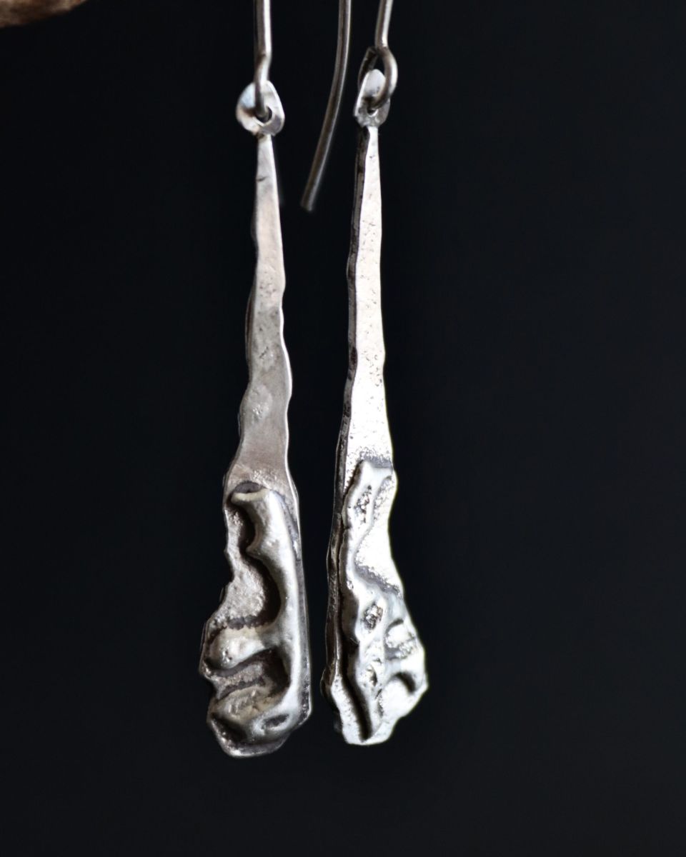 Boucles eclosion, boucles d’oreilles en argent fait main par Maryjou — vue 3