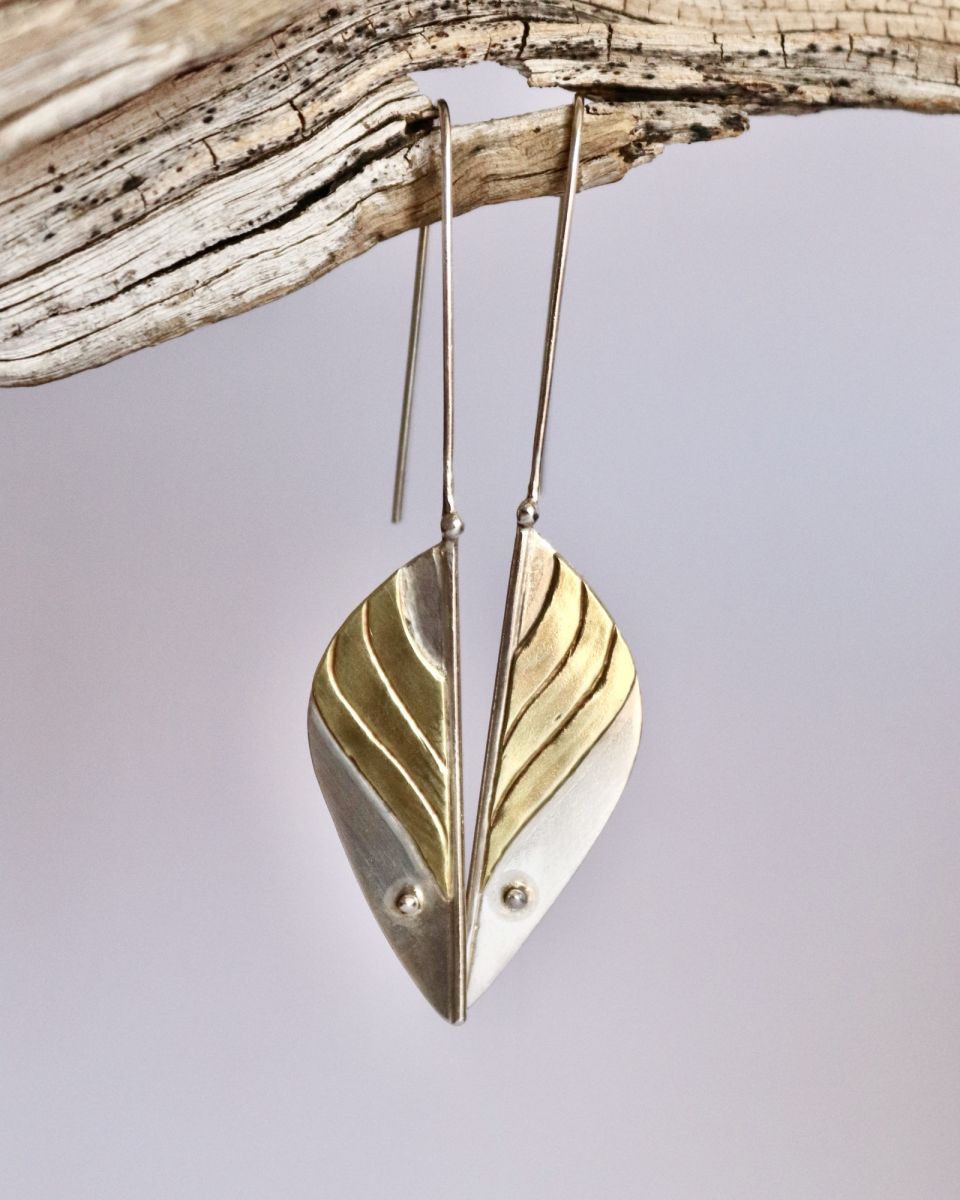 Boucles Sevelis, boucles d’oreilles en argent fait main par Maryjou — vue 3