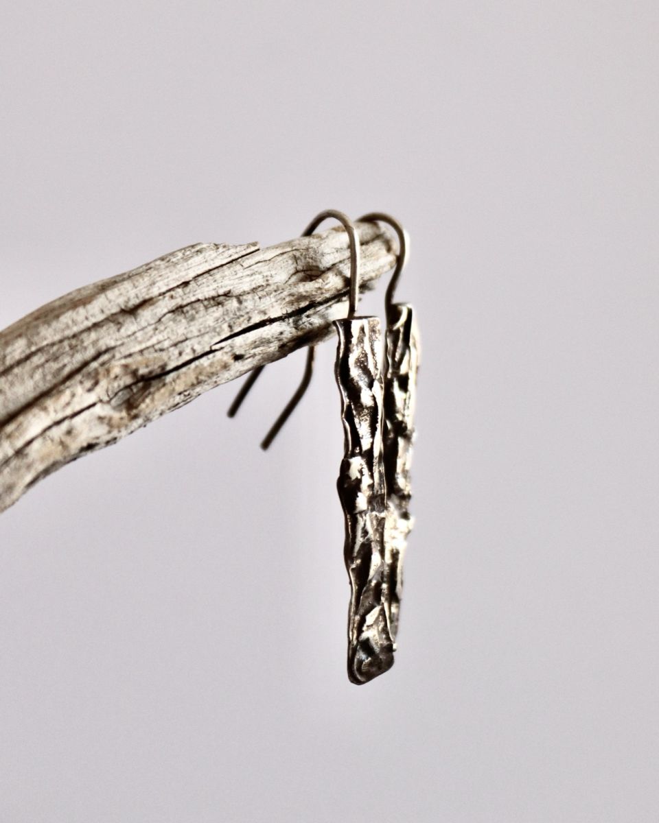 Boucles vestyge, boucles d’oreilles en argent fait main par Maryjou — vue 4