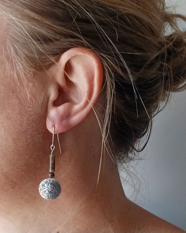 Boucles Estyve, boucles d’oreilles en argent fait main par Maryjou