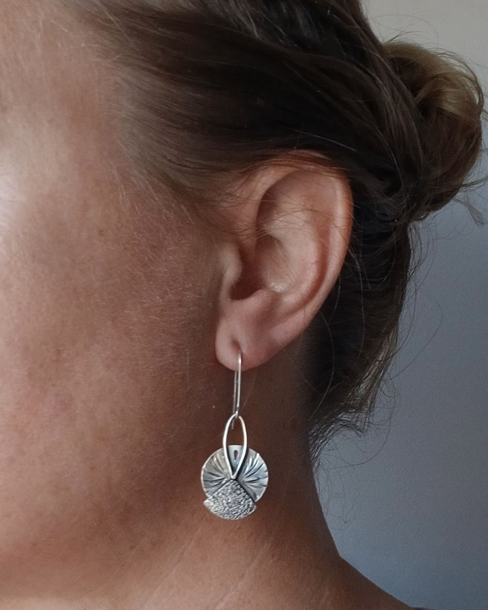 Boucles Taliya, boucles d’oreilles en argent fait main par Maryjou