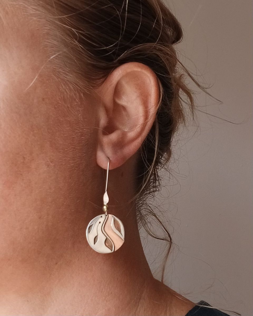 Boucles Automne 7 Boucles Automne, boucles d’oreilles en argent fait main par Maryjou