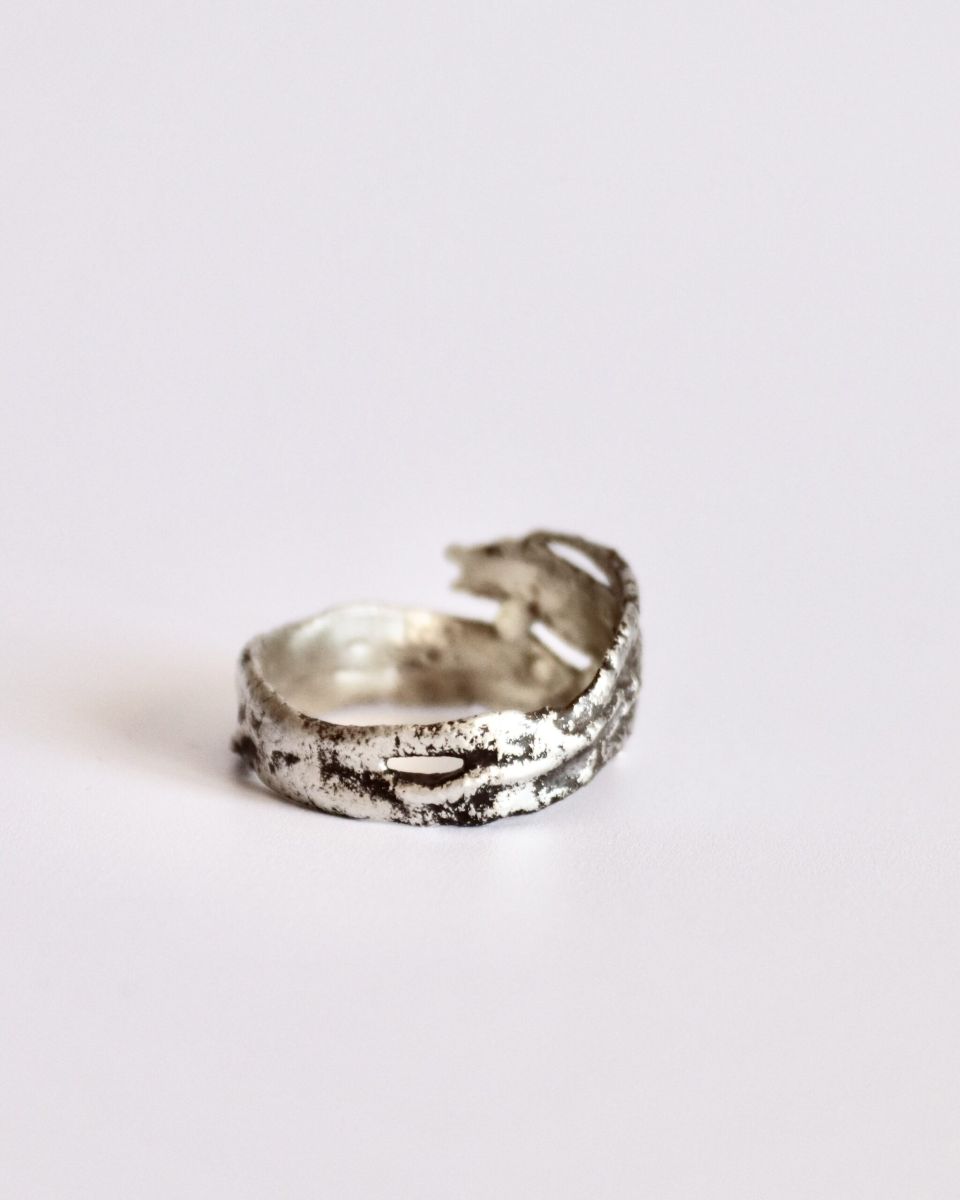Bague elan, bague en argent fait main par Maryjou — vue 4
