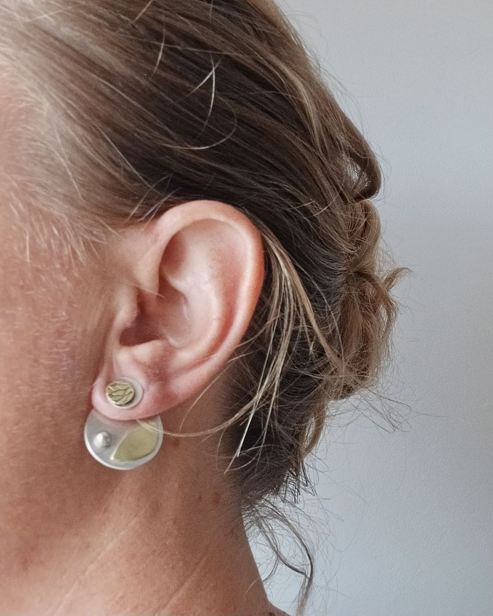 Boucles 3 en 1, boucles d’oreilles en argent fait main par Maryjou — vue 2