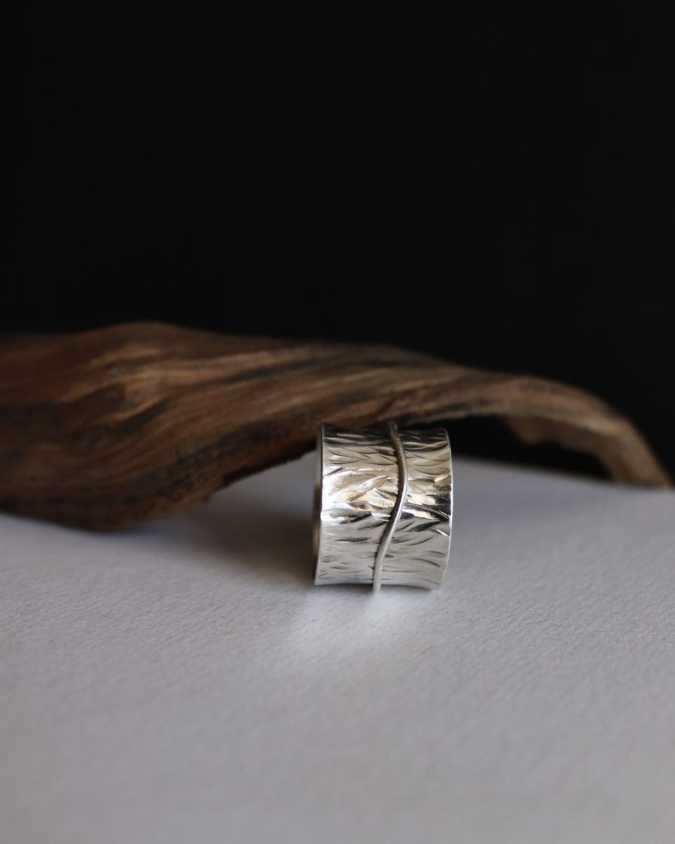 Bague évasée, bague en argent fait main par Maryjou
