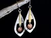 Boucles Naïor, boucles d’oreilles en argent fait main par Maryjou