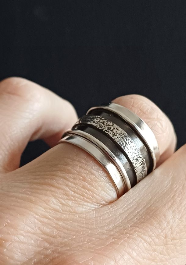 Bague tellure, bague en argent fait main par Maryjou