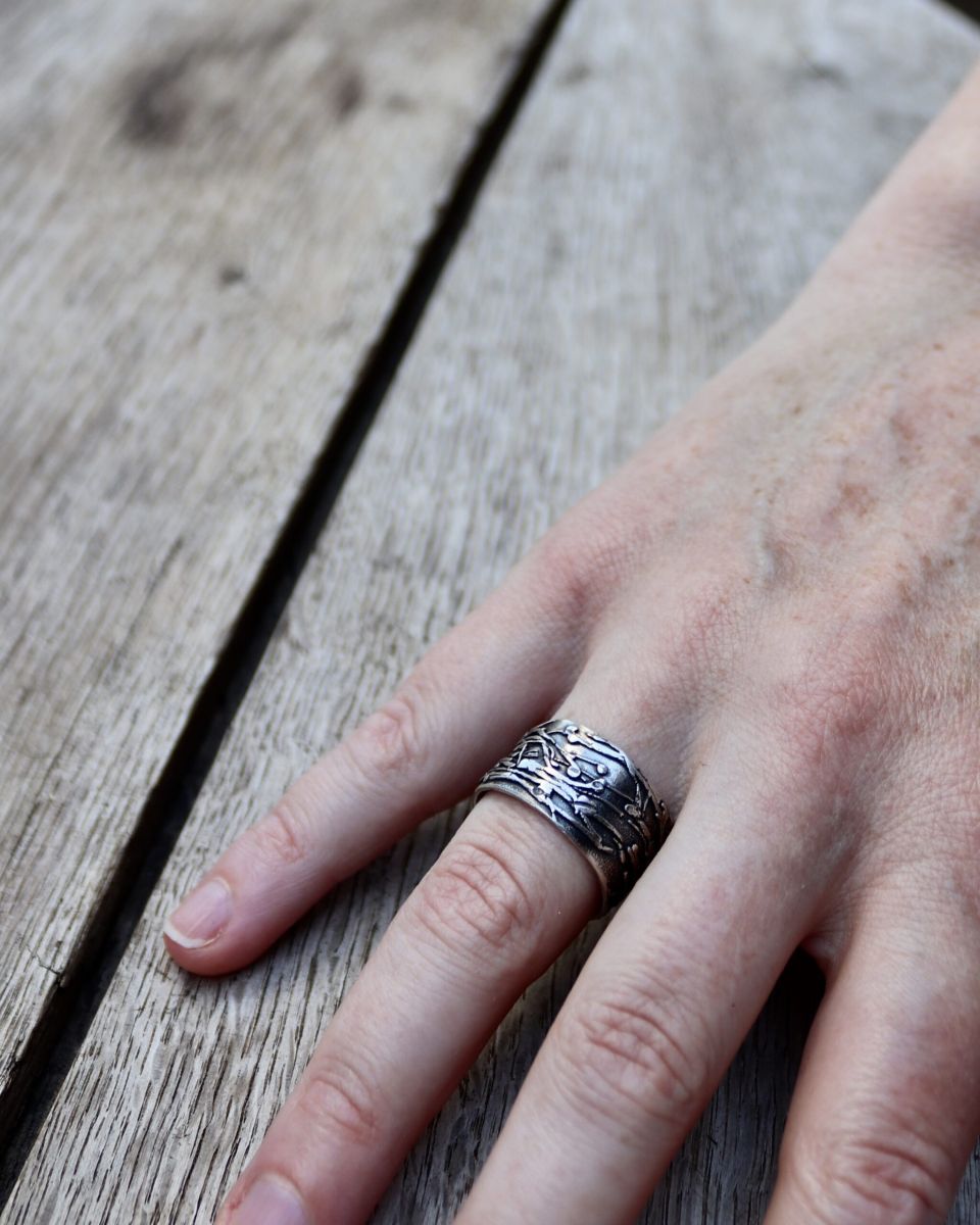 Bague parchemin, bague en argent fait main par Maryjou — vue 4