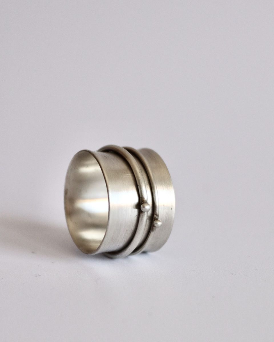 Bague double jeu, bague en argent fait main par Maryjou
