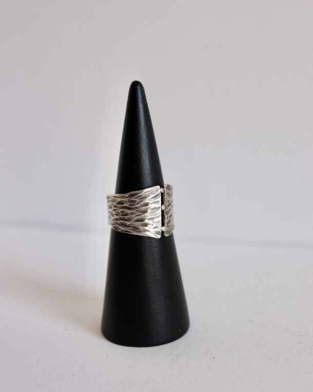 Bague empreinte, bague en argent fait main par Maryjou