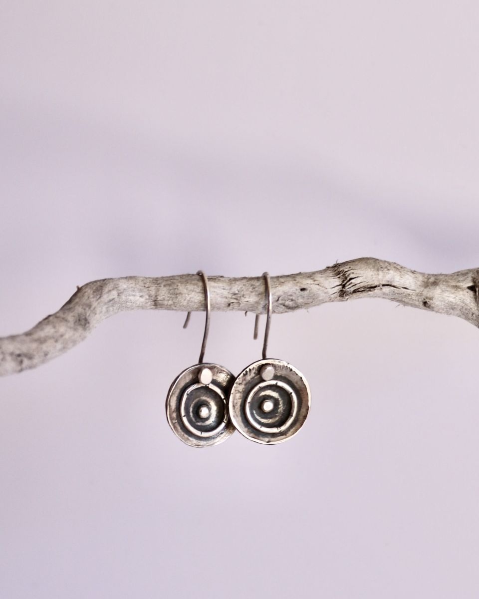 Boucles reversibles Ondes, boucles réversibles en argent fait main par Maryjou — vue 3