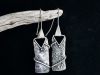 Boucles traverse 7 Boucles traverse, boucles d’oreilles en argent fait main par Maryjou — vue 2