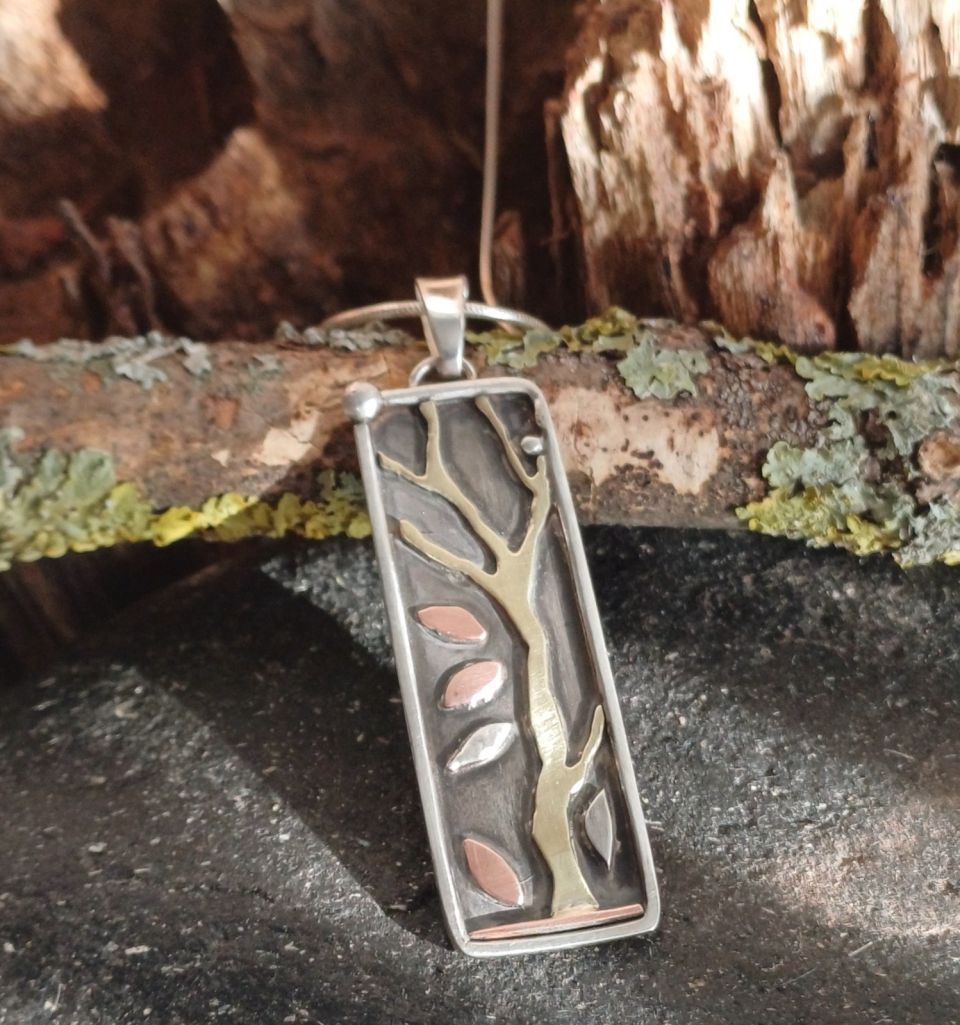 Pendentif arbre, pendentif en argent fait main par Maryjou