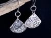 Boucles éventails, boucles d’oreilles en argent fait main par Maryjou — vue 2