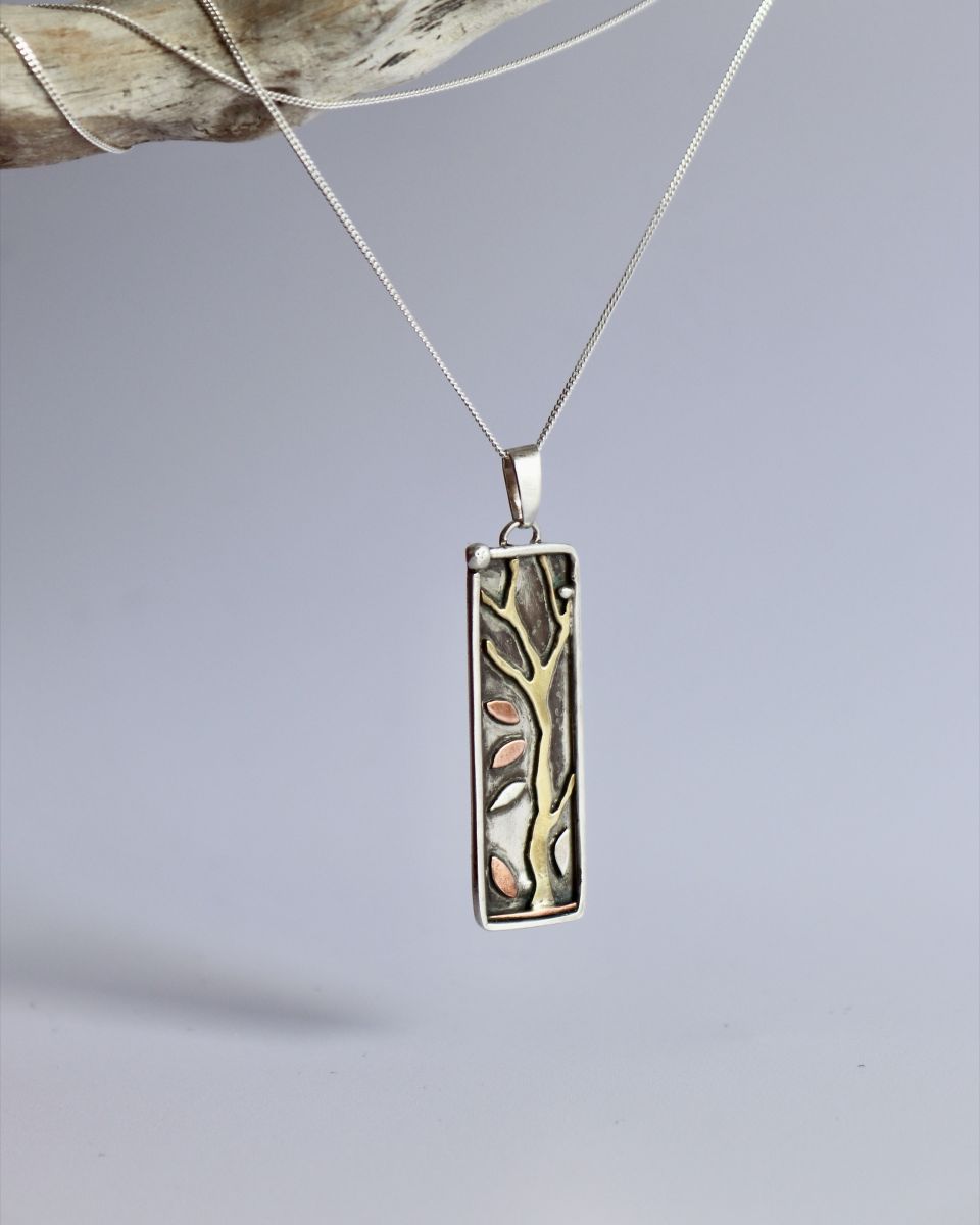 Pendentif arbre, pendentif en argent fait main par Maryjou — vue 4