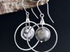Boucles Lunja, boucles d’oreilles en argent fait main par Maryjou — vue 2