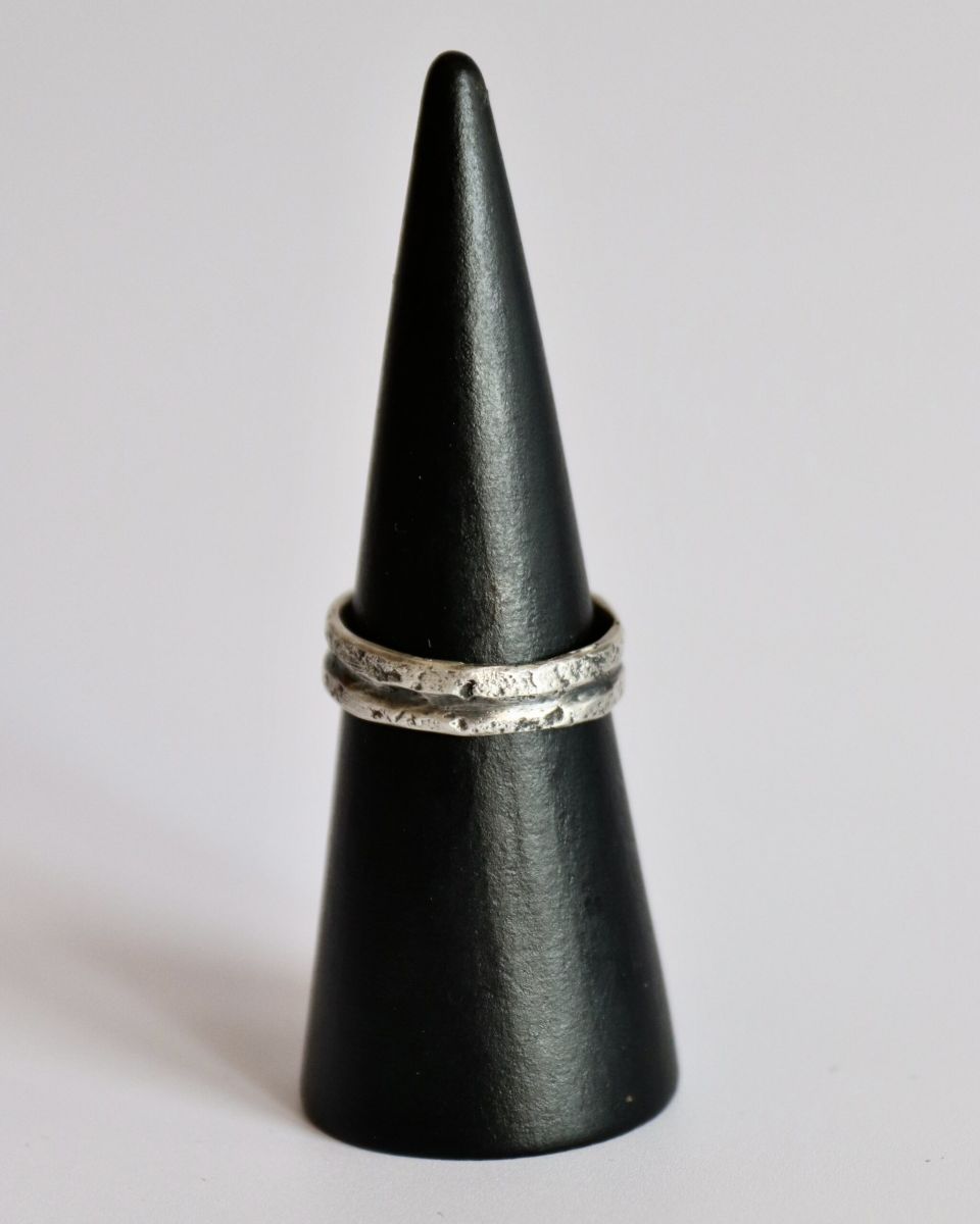Bague sillon, bague en argent fait main par Maryjou — vue 6