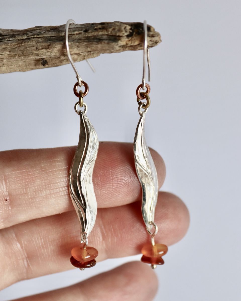 Boucles Nehalys, boucles d’oreilles en argent fait main par Maryjou — vue 3