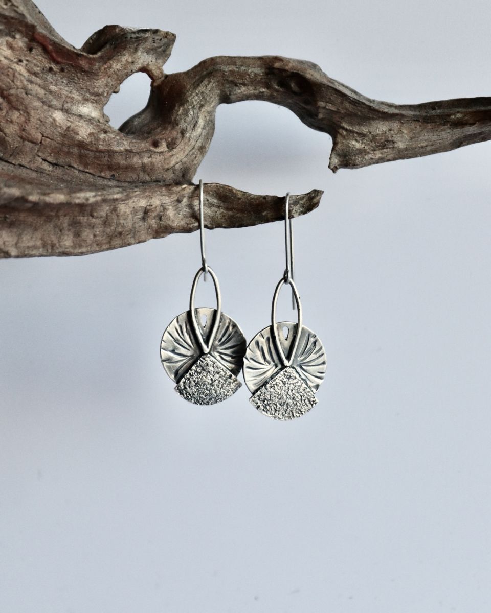 Boucles Taliya, boucles d’oreilles en argent fait main par Maryjou — vue 2