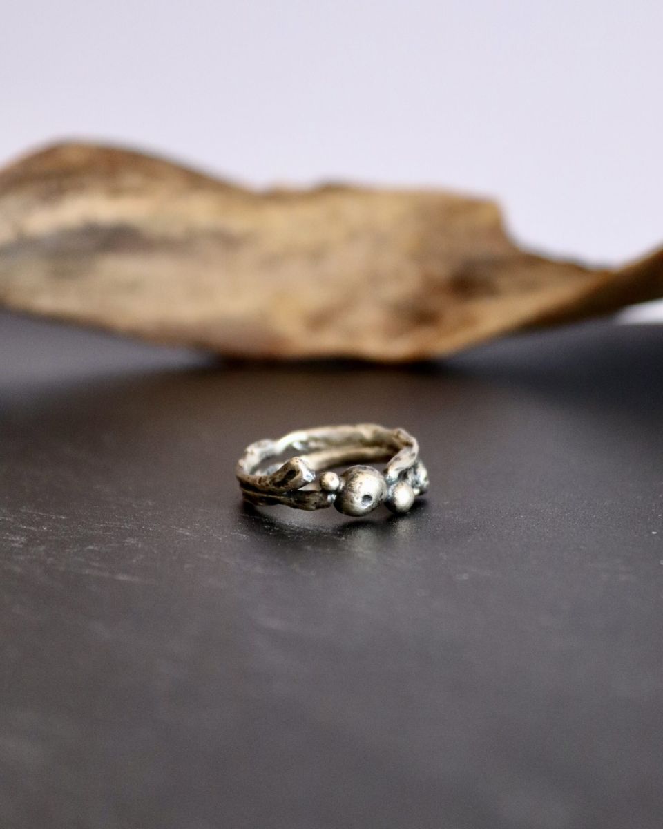 Bague Lelyane 2 2 Bague Lelyane 2, bague en argent fait main par Maryjou — vue 2
